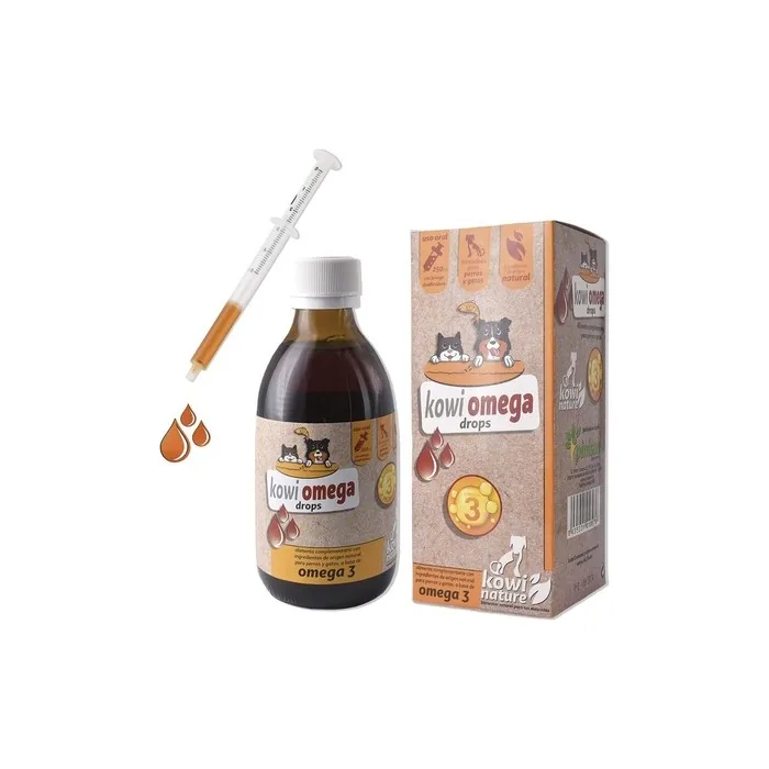 KOWI Omega Drops Natural Omega 3 Supplement for Dogs and Cats 250ml
