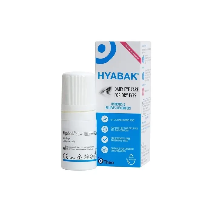 Hyabak Eye Drops Moisturising and Refreshing Drops 10ml