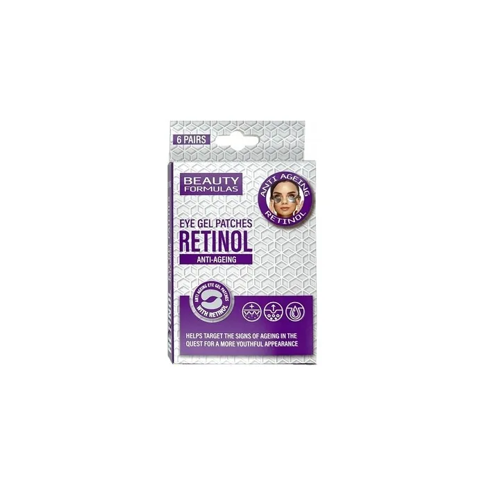 Beauty Formulas Eye Gel Patches Retinol Anti-Aging Under Eye Patches With Retinol - 6 Pairs