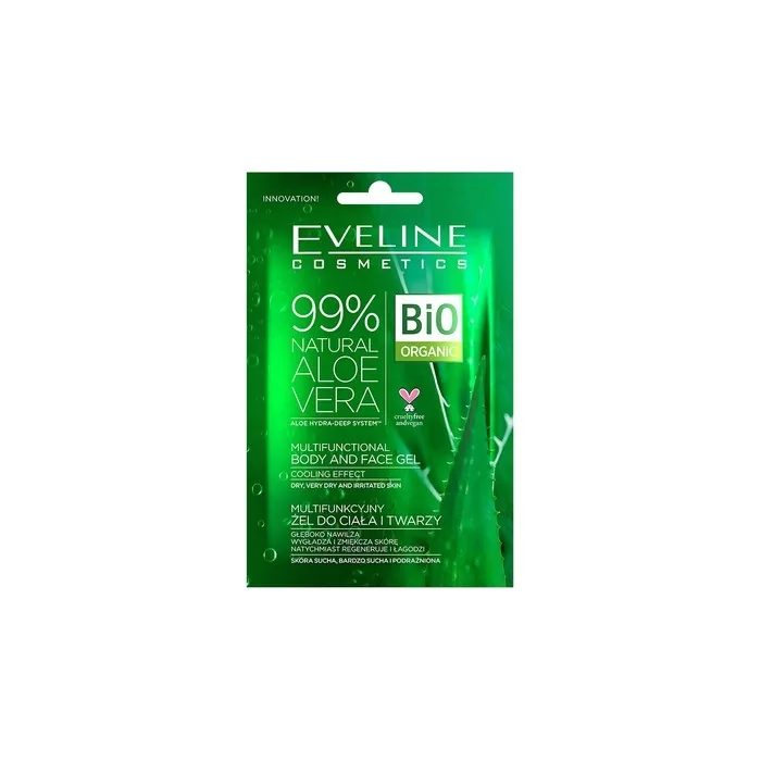 Eveline Natural Aloe Vera 99% Gel 20ml - Moisturizing Skin Care