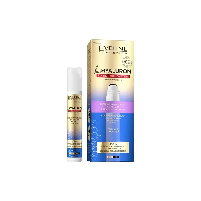Eveline Cosmetics Biohyaluron 3x Retinol System Anti-Wrinkle Roll-On Gel