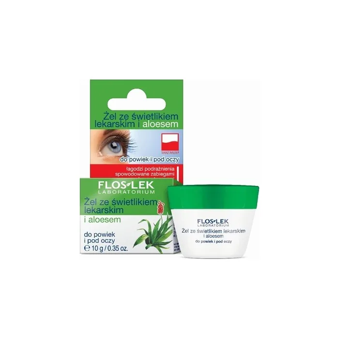 Floslek Eye Gel With Eyebright And Aloe For Eyelids And Under Eyes 10g