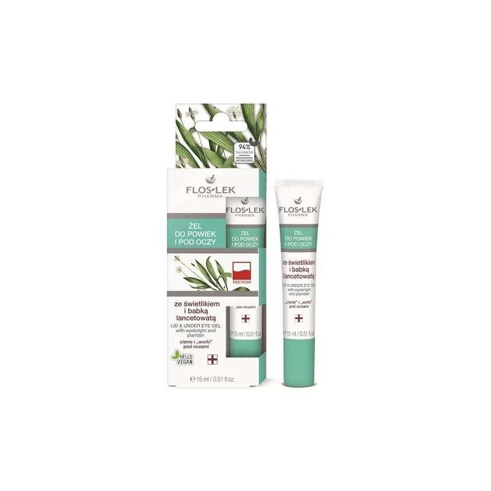 Floslek Pharma Lid & Under Eye Gel With Eyebright And Plantain 15ml