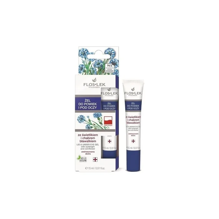 Floslek Pharma Lid & Under Eye Gel With Eyebright And Cornflower 15ml