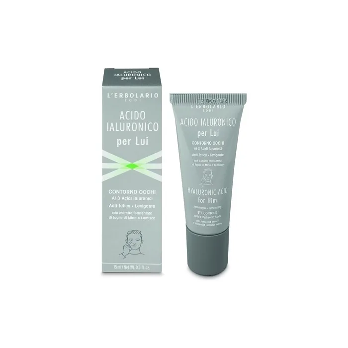 Hyaluronic Anti-Fatigue Smoothing Eye Contour by Lerbolario for Men 0.5 Oz Gel