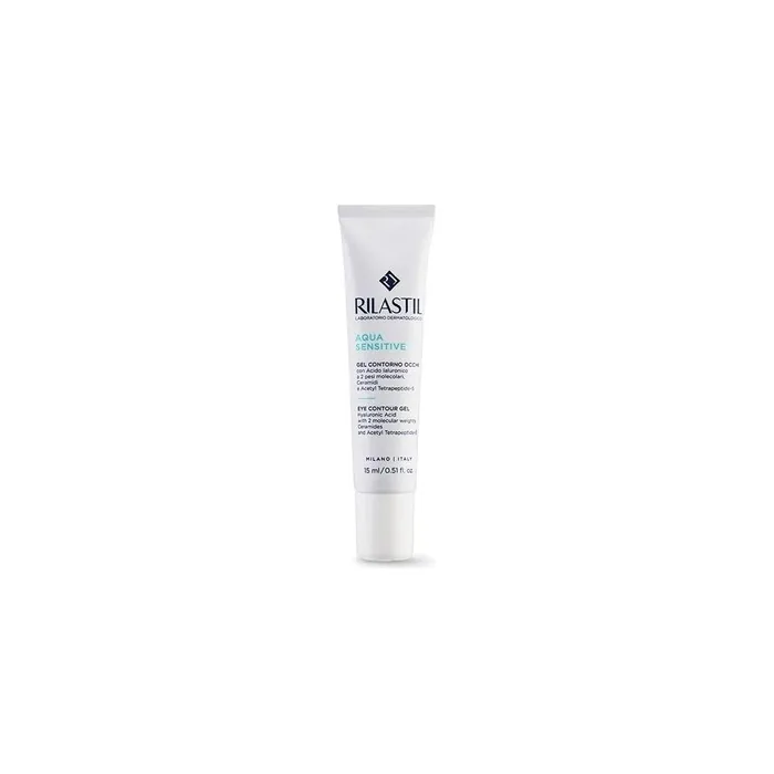 Rilastil Aqua Sensitive Eye Contour Gel for Sensitive Skin 15ml Transparent White