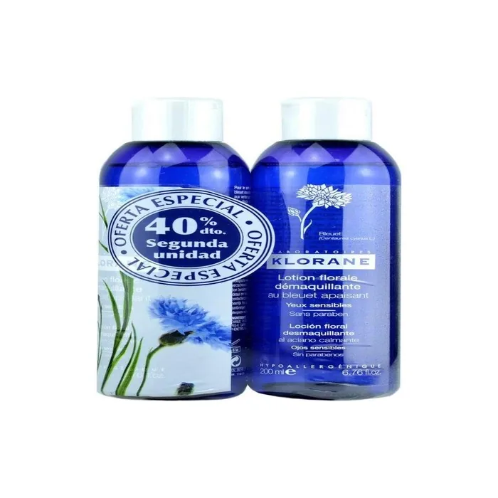 Klorane Bleuet Eye Makeup Remover 2x200ml