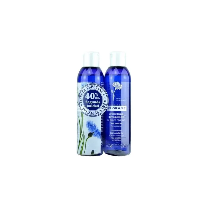 Klorane Klorane Cornflower Sensitive Eye Makeup Remover 2x200ml Set 2 Pieces