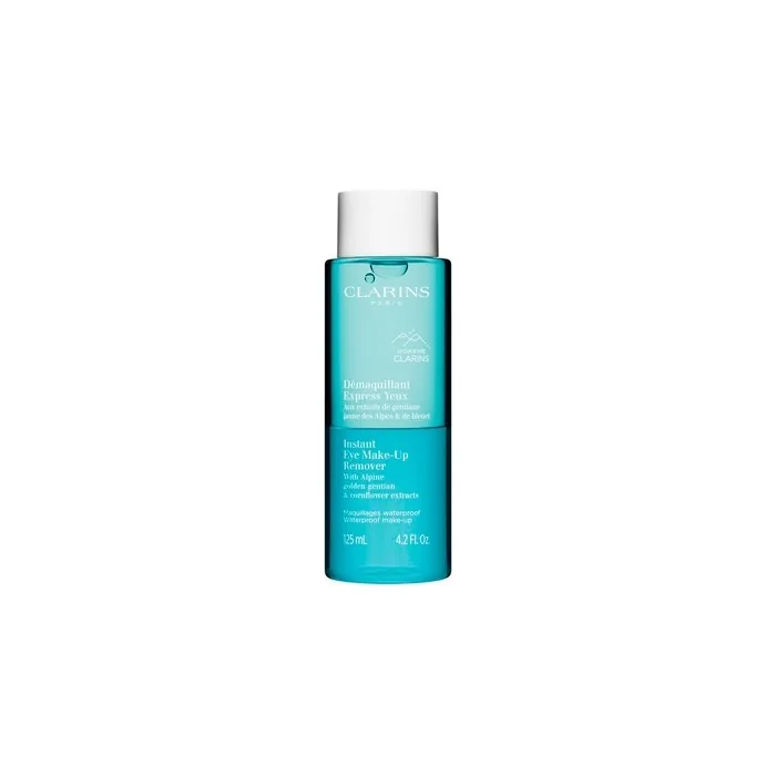 Clarins Instant Eye Makeup Remover 125ml Twophase Eye Makeup Remover With Alpine Golden Gentian & Cornflower Extracts