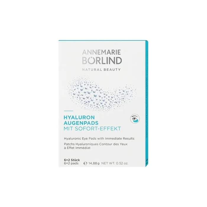 Annemarie Börlind Hyaluron Eye Pads with Instant Effect - Targets First Wrinkles and Lines Intensive Moisture Care For Radiant Eyes Vegan