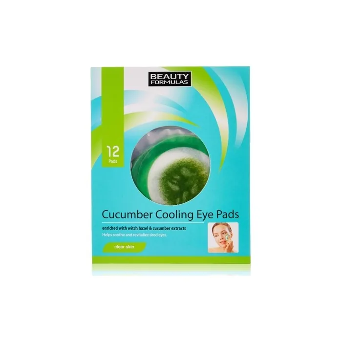 Beauty Formulas Clear Skin Cucumber Cooling Eye Pads 12 Sheets