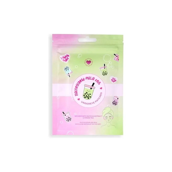 I Heart Revolution Bubble Tea Honeydew Milk Tea Undereye Patches Soothe