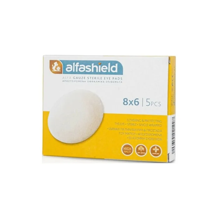 Karabinis Medical Alfashield Sterile Eye Pads 8x6 Cm Pack Of 5