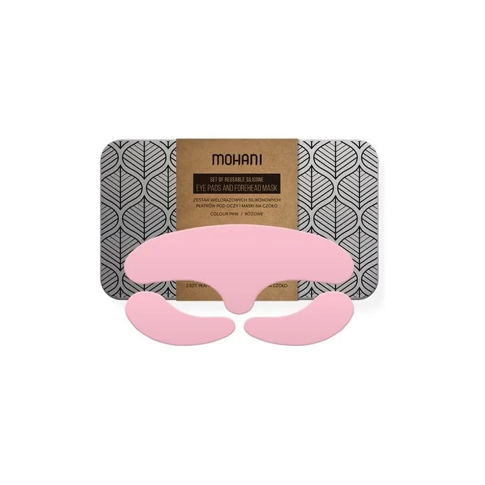 Mohani Reusable Silicone Eye Pads And Forehead Mask Pink 2 Pieces