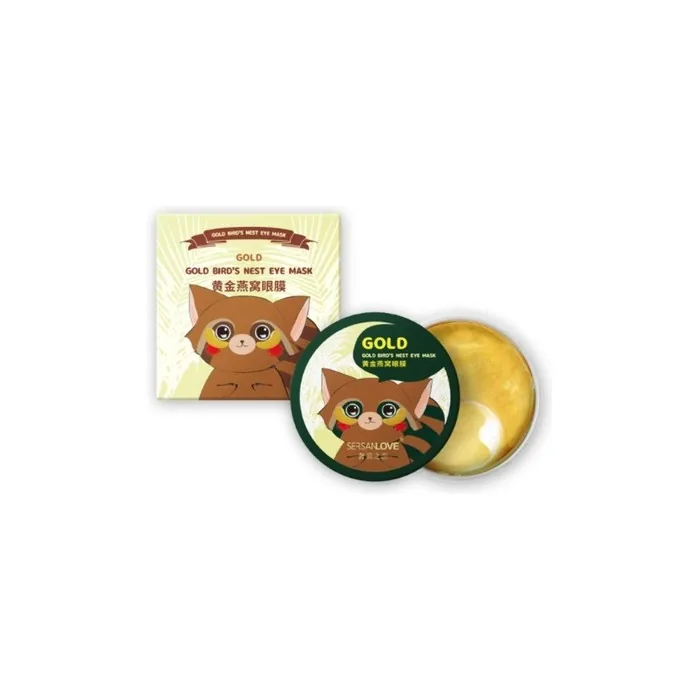 Sersanlove Eye Gel Mask Hydrogel Eye Patches Gold Bird's Nest - 60 Pieces