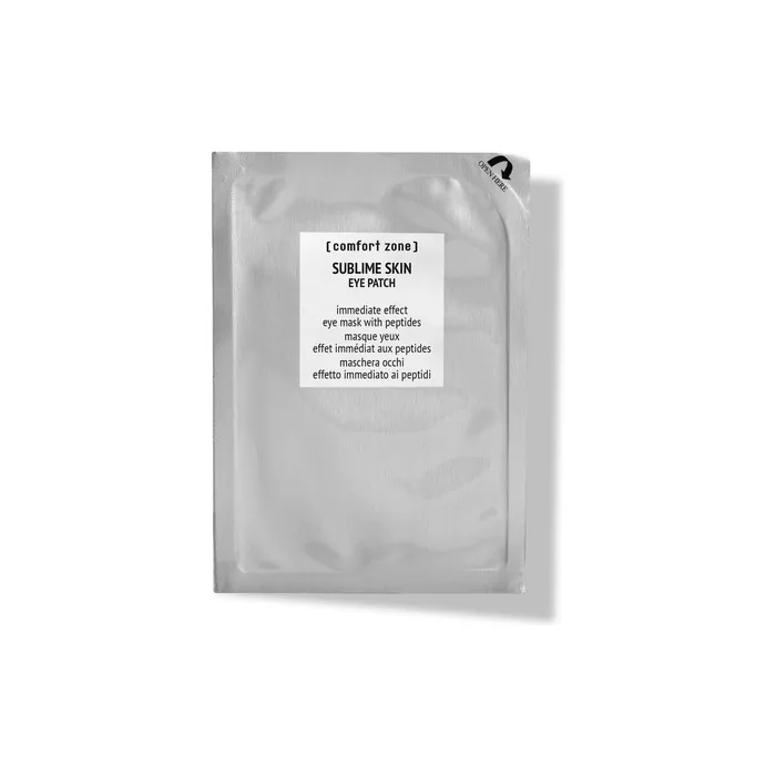 Comfort Zone Sublime Skin Eye Patches Refreshing Gel Masks for Puffy Eyes with Peptides Vegan White 6 Applications