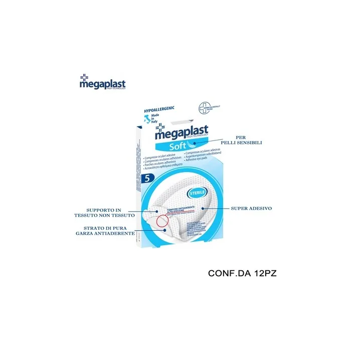 Megaplast Soft Ml 5 Sterile Eye Compresses Pack Of 5 12 Pieces