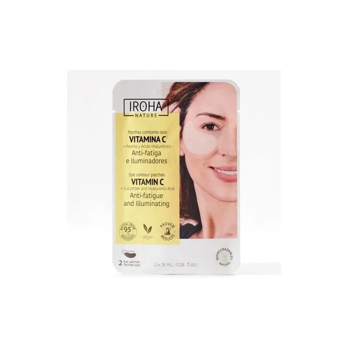 IROHA NATURE Eye Moisture Anti-Wrinkle Patches with Vitamin C, Cucumber, and Hyaluronic Acid