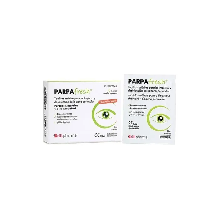 Brill Parpafresh Eyelid Cleansing Wipes - Pack of 6