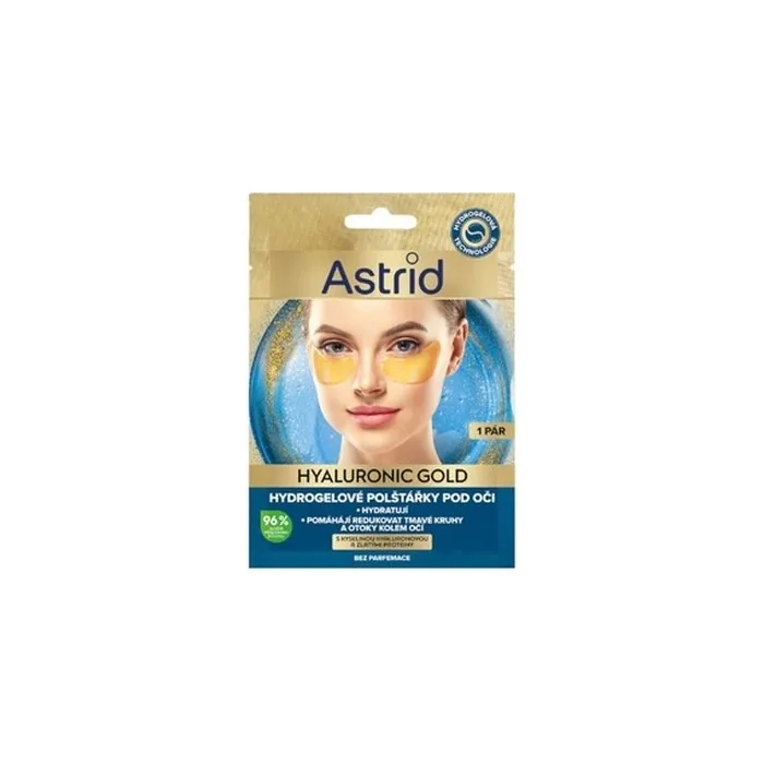 Astrid Hyaluronic Gold Hydrogel Eye Patches with Gold Proteins and Ceramides