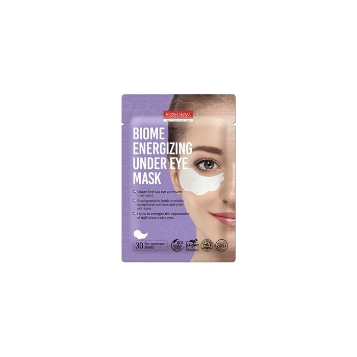 Purederm Probiotic Vegan Eye Patches Biome Energizing 30 Pieces