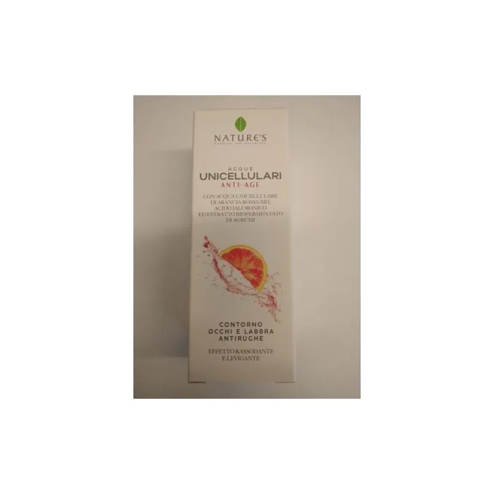 Nature's Single Cell Antiaging Water For Wrinklefree Eye Area And Lips With Single Cell Organic Orange Water Hyaluronic Acid And Biofermented Citrus Extract 15ml