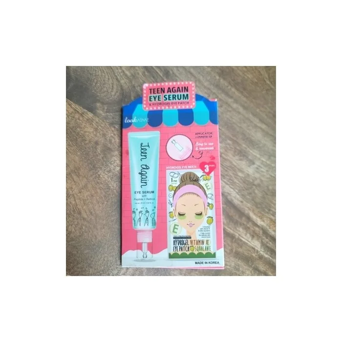 Teen Again Eye Serum with Peptide and Retinol and Hydrogel Eye Patch