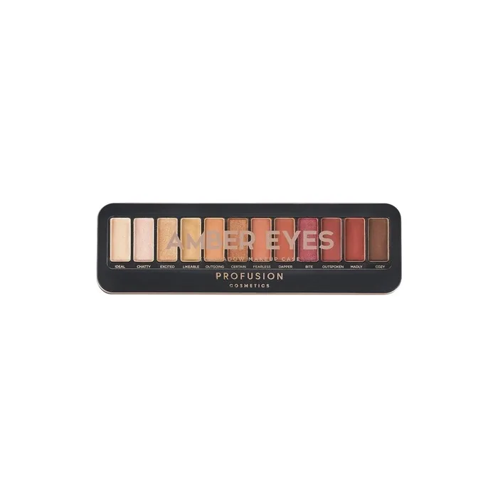 Profusion Cosmetics Pro Makeup Case Eyeshadow Palette for Amber Eyes