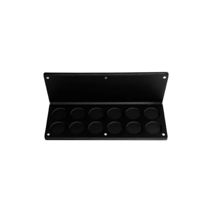 Parisax Magnetic Palette with 12 Pans in Leather Style