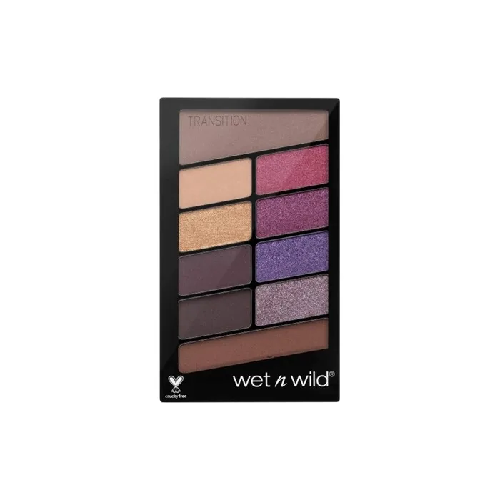 Wet 'n' Wild Color Icon 10 Pan Eyeshadow Palette 10 Bright and Matte Colors - V.I.Purple
