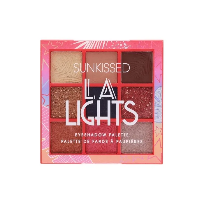 LA Lights 12 Color Eyeshadow Palette Sunkissed Tones Luxurious Powder Formula