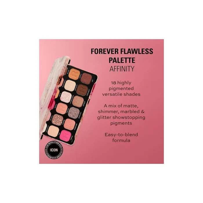 Revolution Forever Flawless Palette 18 Pigmented Matte Makeup Shades