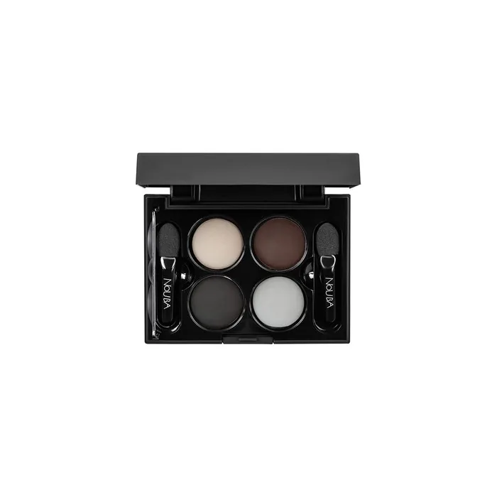 Nouba Quattro Eye Shadow Palette Set Buildable Colorful Eye Makeup with Pigmented Matte Velvety Shimmer Finish Rich Rainbow Smokey Eye Color 642