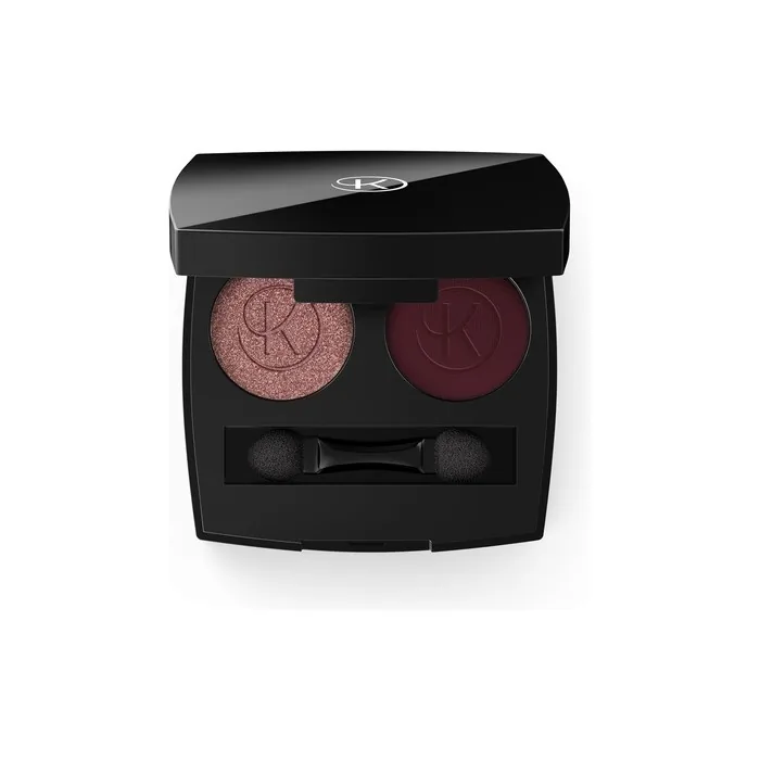 Korff Duo Eyeshadow Palette Eye Makeup 2 Colors with Highlighter Effect