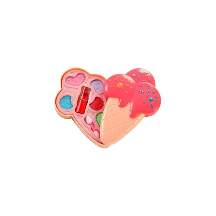 Ice Cream Cone Makeup Palette for Girls - Includes 5 Eye Shadows, Lipstick & Applicator