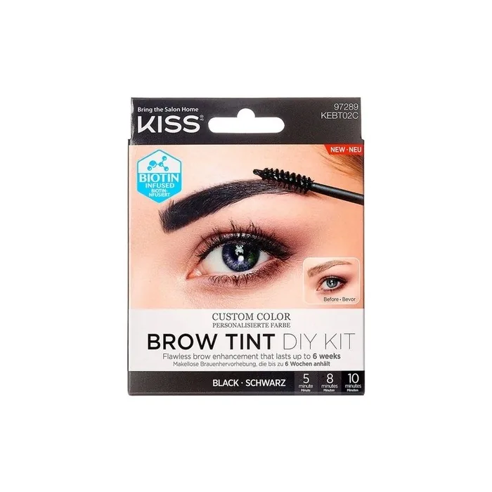 Kiss Brow Tint DIY Kit Black 2 x 10ml