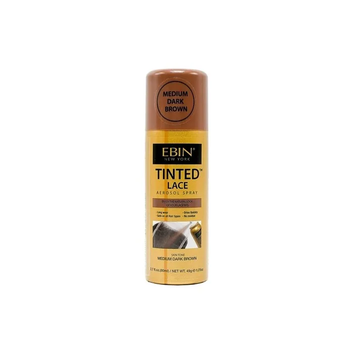 Ebin Tinted Lace Spray 80ml Medium Dark Brown