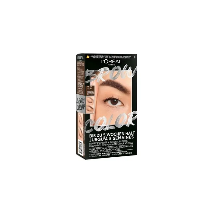 L'Oréal Paris Brow Color for a Radiant and Perfectly Groomed Look Ammonia-Free Brow Color 3.0 Dark Brown