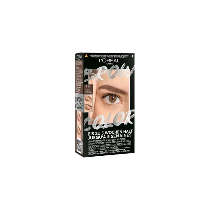 L'Oréal Paris Brow Color for a Radiant and Perfectly Groomed Look Ammonia-Free Brow Color 5.0 Brown