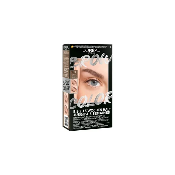 L'Oréal Paris Brow Color for a Radiant and Perfectly Groomed Look Ammonia-Free Brow Color 6.0 Light Brown