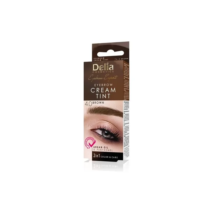 Delia Cosmetics Creamy Eyebrow Tint Professional Coloring Easy Application 15ml Dark Brown