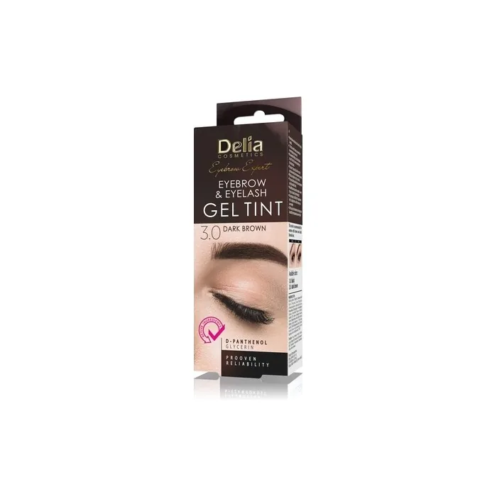 Delia Cosmetics Dark Brown Eyebrow & Eyelash Tint Full Treatment Kit - 15 Applications