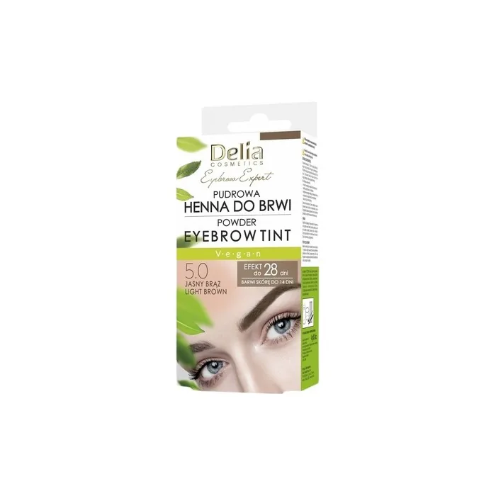 Delia Powdered Eyebrow Henna 5.0 Light Brown 4g
