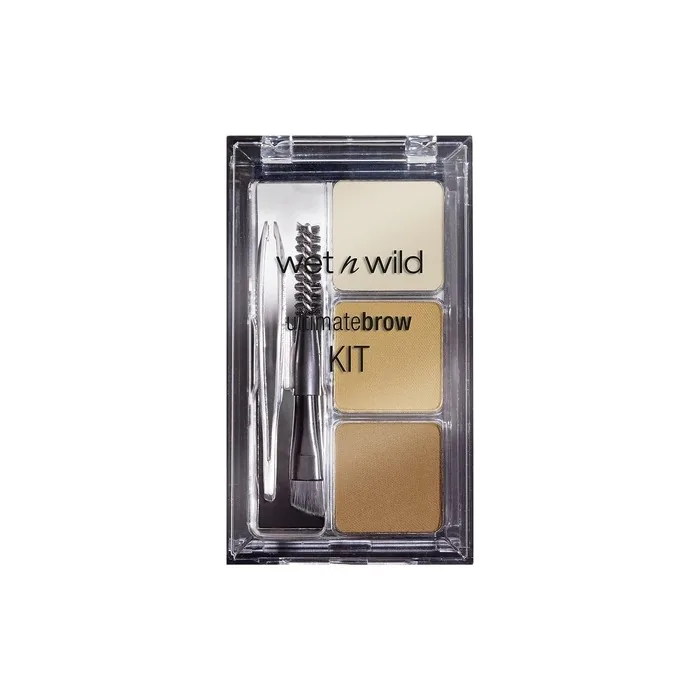 Wet n Wild Ultimate Brow Kit for Brow Shape, Definition and Fullness - Vegan Product Soft Brown
