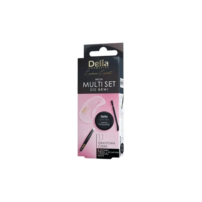 Delia Delia_Set Brow Multi Set - Eyebrow Pomade 4g + Tweezers + Eyebrow Brush + 2 Applicators