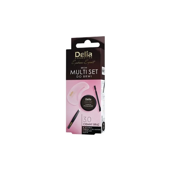 Delia Delia_Set Brow Multi Set Eyebrow Pomade 3.0 4g With Tweezers, Eyebrow Brush, And 2 Applicators