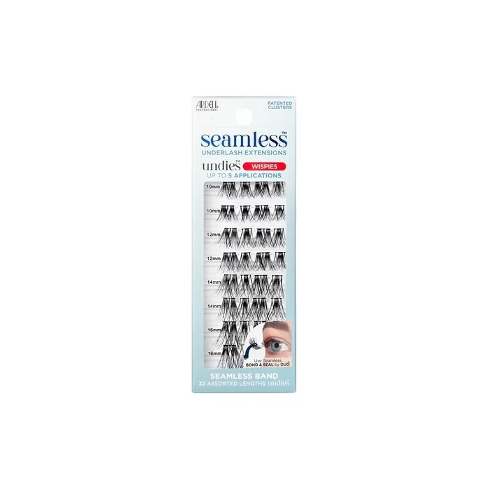 Ardell Seamless Extensions Refill Kit Wispies 32 Assorted Lengths Customizable DIY Underlash Clusters for Natural Volume & Length Knotless Design 1 Count