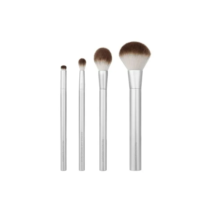 EcoTools Precious Metals Cheek & Eye Highlight Makeup Brush Kit - 4 Piece Set