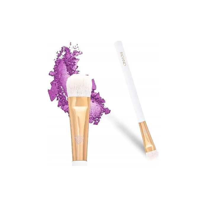 Pagano 2-in-1 Eyeshadow Brush - Eye and Face Brush with Natural Hair