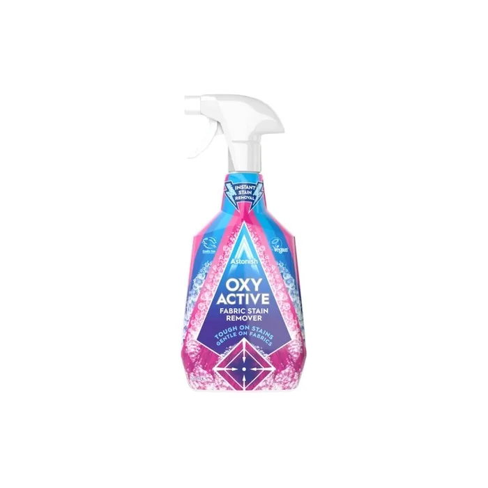 Astonish Oxy Active Fabric Stain Remover Spray, Fast Acting, Pink Blossom, 750ml